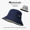 2026 Novo Chapéu de Pescador Jeans Dupla Face de Algodão e Linho Estilo Coreano para Mulheres, Chapéu de Proteção Solar, Emagrecimento Facial, Chapéu Bucket Versátil para Férias