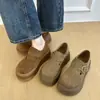 Sandálias Birkenstock Femininas com Plataforma Aumentadoras de Altura 2026 Primavera Novidade Slip-On Sapatos Estilo Birkenstock Retrô Mocassins Casuais