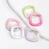 Hebilla Cuadrada Pintada de Colores Anilla de Resorte DIY Accesorios para Joyería de Aleación Llavero Anilla de Resorte Hebilla Versátil para Colgar Hebilla de Bolso