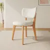 Cadeira de Jantar em Madeira Maciça para Uso Doméstico, Cadeira Moderna Estilo Creme com Almofada Macia, Banqueta de Jantar, Cadeira para Reunião de Hotel, Cadeira de Jantar de Luxo Leve com Encosto, Outros
