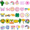 Conjunto de 31 Pingentes de Sapato Rosa, Presilhas de Sapato Destacáveis de Borracha Macia de PVC, Decorações de Sapato para Tamancos e Sapatos de Jardim