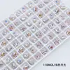 Dongzhou Crystal 6*8 Tachuelas Pequeñas Redondas para Uñas, Forma Oblonga con Esquinas Redondeadas, Base Puntiaguda, Strass de Vidrio K9 Super Brillante, Accesorios para Joyería DIY