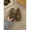 Zapatos de Hada de Piel Estilo Francés para Mujer, Nuevo Modelo Invierno 2026, Zapatos Mary Jane Bajos Dulces y Versátiles con Lazo