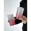 Vaso de Agua para el Hogar de Vidrio Esmerilado Sentido del Diseño Gradiente Polvo Taza de Café Diseño de Nicho Whisky Sentido Premium Vaso de Cerveza