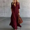 2026 Amazon Sitio Independiente Transfronterizo Europeo y Americano Comercio Exterior Camisa Larga Cuello Camisero Botón Retorcido Bolsillo con Parche de Moda Vestido