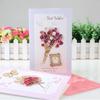 Serie de Tarjetas de Felicitación de Flores de Papel de Tela HK-852 Tarjeta de Felicitación Estéreo Tarjeta de Felicitación Universal Tarjeta de Deseo de Cumpleaños
