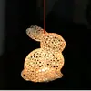 Linterna del Festival de Medio Otoño Impresa en 3D Conejo Hueco Luz Nocturna Adorno Translúcido Luz de Ambiente para Dormitorio Decoración de Escritorio Festiva