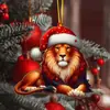 Nuevo Acrílico Plano Transfronterizo Mundo Animal Colgante Fiesta de Navidad Adorno para Árbol de Navidad