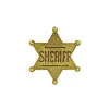 Broche Insígnia de Policial Criativa Transfronteiriça Europeia e Americana, Broche de Acessórios para Roupas Comemorativo de Medalha Estrela de Seis Pontas Personalizada Retro