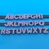 8mm Coloridas Pintadas em Spray Letras Completas de Diamante A-Z Liga de Zinco Letras de Diamante com Contas Pulseira DIY Acessórios para Roupas