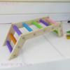 Puente de Arco de Madera Escarchada para Mascotas Hámster Totoro Cobaya Loro Escalera de Madera Juguete de Entrenamiento Soporte Soporte de Juego