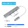 Hub Expansor Dock de Expansão USB 3.0 Tipo-C Jinsandeng Quatro em Um Cor Aleatória