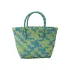 Celebrante de Internet Cesta de Comida Vintage Bolso Tejido de Mimbre Sintético Bolso de Mano de Gran Capacidad Bolsa de Regalo Bolso para Mujer