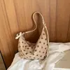 Bolso tipo empanada retro de nicho transfronterizo, nuevo bolso cruzado de moda para mujer Otoño 2026 con lunares, bolso de hombro para el trabajo