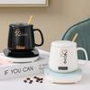 Canecas Personalizadas para Casal, Par de Xícaras de Cerâmica com Tampas e Colheres, Xícaras de Café, Copos de Água 520, Porcelana Branca para Presente