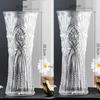 Vaso Grande Espessado Vidro Transparente Enfeites para Sala de Estar Plantas Hidropônicas Bambu Rico Lírio Flor Seca Vaso de Cerâmica