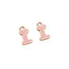 26 Colgantes Asimétricos de Aleación con Goteo de Aceite Letra Inglesa P Colgantes para Pulsera Hecha a Mano DIY Cadena de Teléfono Móvil Accesorios de Joyería