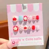 Accesorios y Joyería de Alta Gama para Niñas Uñas Portables Lindas Dulces Joyería para Manos Pegatinas de Dibujos Animados Puntas de Uñas Regalos