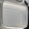 Cesta de drenaje de doble capa y caja de conservación de alimentos, contenedor de almacenamiento de cocina de gran capacidad para uso doméstico, caja selladora para refrigerador y congelador, cesta de drenaje y caja de conservación de alimentos