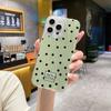 Estambre coreano verde pluma punto de ola 15 para funda de teléfono móvil Apple 16promax iphone14/13 Anticaída 12/11