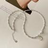 Collar Único de Corazón de Bambú para Mujer, Moderno y Versátil, Elegante Cadena Nueva para Clavícula, Accesorio de Moda Popular en Internet