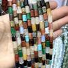6 * 10mm contas cilíndricas olho de tigre ágata tubo de pedra contas pulseira diy contas espaçador tubo reto contas acessórios semi-acabados