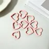 Anillo de Resorte Abierto Corazón de Amor Llavero Corazón de Amor Esmalte Horneado Colorido Aleación de Zinc Hebilla de Resorte Corazón de Amor Accesorios de Joyería Hebilla Colgante