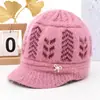 Gorro de Invierno para Mujeres de Mediana Edad y Mayores Abuela Mamá Persona Mayor Gorro Cálido Más Terciopelo Protección contra el Frío Lana Gorro de Punto para Señora Mayor