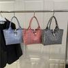 Bolso de Moda Cuadros Gran Capacidad Fresco Literario para Mujer 2025 Gran Capacidad Elegante Bolso de Hombro Cruzado para Viajes