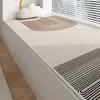 Linha de creme estilo ins almofada de bay window tapete de cabeceira tapete tapete de quarto tapete de sala de estar tapete de laço longo para quarto piso do quarto
