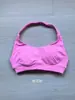 Sutiã esportivo Yuanan de alta elasticidade, ultrafino, com acabamento fosco, de náilon, com gola halter e costas amplamente abertas, design sem costura, adequado para yoga e outras atividades