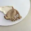 Ins Sombrero de gorro de dibujos animados 3D estilo coreano para bebé, ala de rayas verticales, punta superior, lindo gorro de punto para exteriores de otoño/invierno
