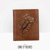 Billetera para Hombre Personalizada Vintage Hecha a Mano en Relieve de Cuero Genuino Larga de Cocodrilo Capa Superior Piel de Vaca Multitarjeta Monedero Estuche