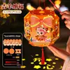 Festival do Meio Outono Lanternas Jardim de Infância Artesanato DIY Kit de Material Lanternas Portáteis Infantis Estilo Antigo Projeção Pequenas Lanternas