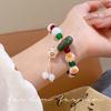 Pulsera de Estilo Chino Nuevo Marea Nacional Garra de Gato Quemada al Carbón Imitación Bodhi para Estudiantes Envoltura de Dedo Suave Literatura Femenina Juego Cuentas de Buda Pulsera de Cuentas de Placa Accesorios