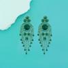 INS Moda Transfronteriza Europea y Americana Exagerados Aretes Grandes de Borla y Pedrería para Mujer Trendy Lujo Cadena de Garra Joyería de Comercio Exterior