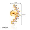 Aretes de Acero Inoxidable Oro de 18K Zircón Acero de Titanio Mini Piercings de Nariz de Rosca Piercing Anillos para Ombligo Joyería Transfronteriza Europea y Americana