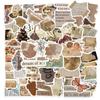 52 piezas Nuevas pegatinas retro DIY collage graffiti decorativas equipaje pluma guitarra cuaderno impermeables pegatinas de gran venta