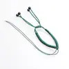 Corda de mão com contas de transferência de ouro semiacabado trançado à mão 3mm vermelho removível DIY presente pulseira flor de pêssego