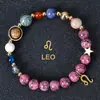 Multi-Win Joyería Pulsera de Constelaciones Azules Piedra Azul 8mm Piedra Natural Pulsera de Perlas de Ocho Planetas Venta al por Mayor