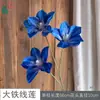 26 Anos de Materiais Florais Azul Escuro de Alta Qualidade, Materiais de Flores de Seda para Vitrines, Paisagismo, Adereços para Estúdio de Fotografia, Flores Artificiais