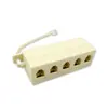 Cabezal de Tres Vías para Teléfono, Divisor de Teléfono, Conector Uno a Dos, Conector RJ11 para Teléfono 1 a 2, Adaptador
