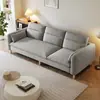 Sofá Moderno Minimalista Nórdico em Tecido Tecnológico para Sala de Estar, Apartamento Pequeno, Linha Reta de Dois ou Três Lugares, Modelo Popular