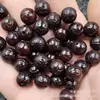 Cuentas con Patrón de Ágata Negro y Rojo Cuentas Redondas Cuentas Sueltas de Jade Cuentas de Ágata Rojo Oscuro Pulsera DIY Collar Accesorios de Joyería Cuentas
