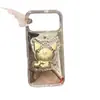 Funda de Pegamento Tridimensional para Teléfono Adecuada para Apple 17Promax Elegante Celebridad de Internet Pareja Airbag Anticaída Pegamento Funda Suave y Dura