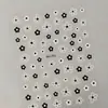 Pegatinas para Uñas de Flor de Cinco Pétalos en Blanco y Negro Disponibles, Adhesivas Planas Versátiles Pequeñas Flores Negras y Blancas Estilo Dh