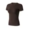 Camiseta de Yoga de Secado Rápido para Verano, Hombro Normal, Cuello Redondo, Nueva Ajustada Morada de Manga Corta, Top Deportivo de Secado Rápido para Correr