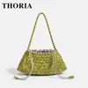 Bolso de hombro cruzado de alta costura con bolsillo interior grande, bolso tejido hecho a mano de gran venta, bolso de mano para mujer, bolso de axila