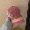 Boné de Baseball Vintage Desgastado Novo Primavera/Verão 2024 para Mulheres, Estilo Coreano para o Dia a Dia, de Alta Qualidade, Boné Estilo Bico de Pato Cool e Único