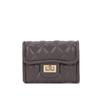 Nuevo mini monedero de cuero suave estilo Chanel con rombos, estilo coreano, corto, versátil, multifuncional, plegable, tarjetero para mujer